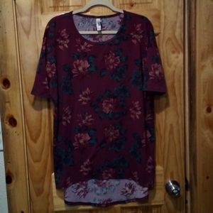 LuLaRoe Maroon long tee